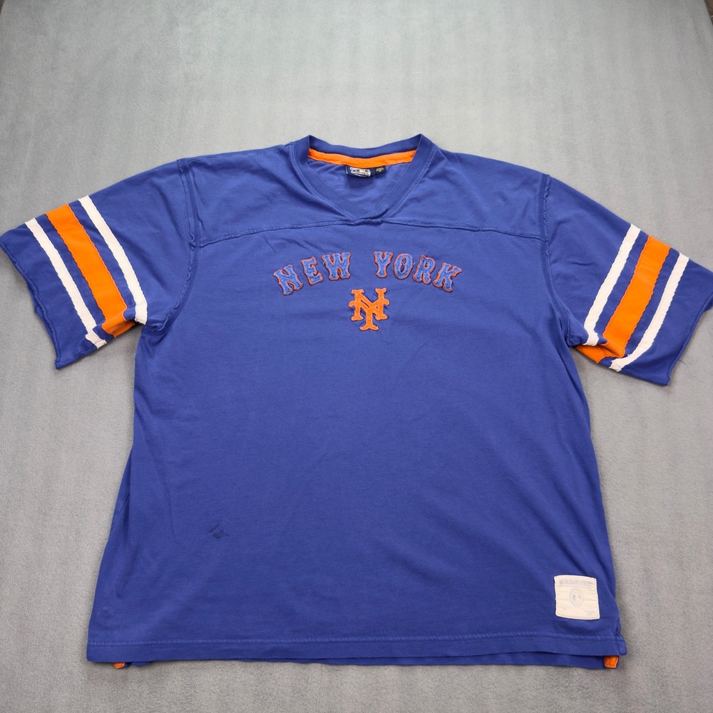 Reebok New York Mets Cooperstown Collection Jersey Shirt XL Blue